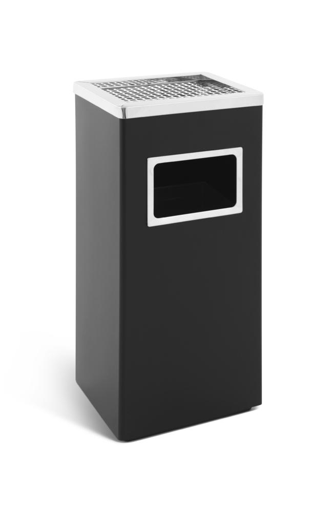 As-afvalbak Smokers Stand | zwart | hoekig