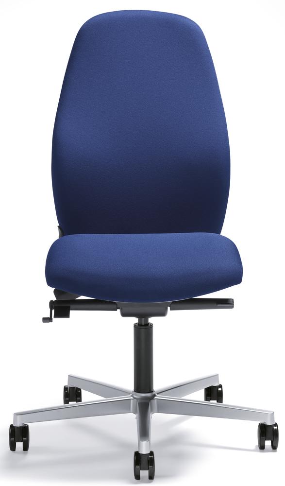 Bureaustoel mySIT | blauw | zitdiepteverstelling en zitneigingautomatic | aluzilver