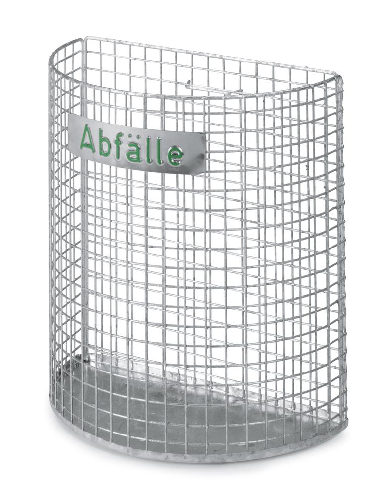 Afvalmand | grasgroen RAL 6010 | Bevestiging aan een wand of paal | 27,00