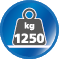 Belastbaar tot 1250 kg Belastbaar tot 1250 kg