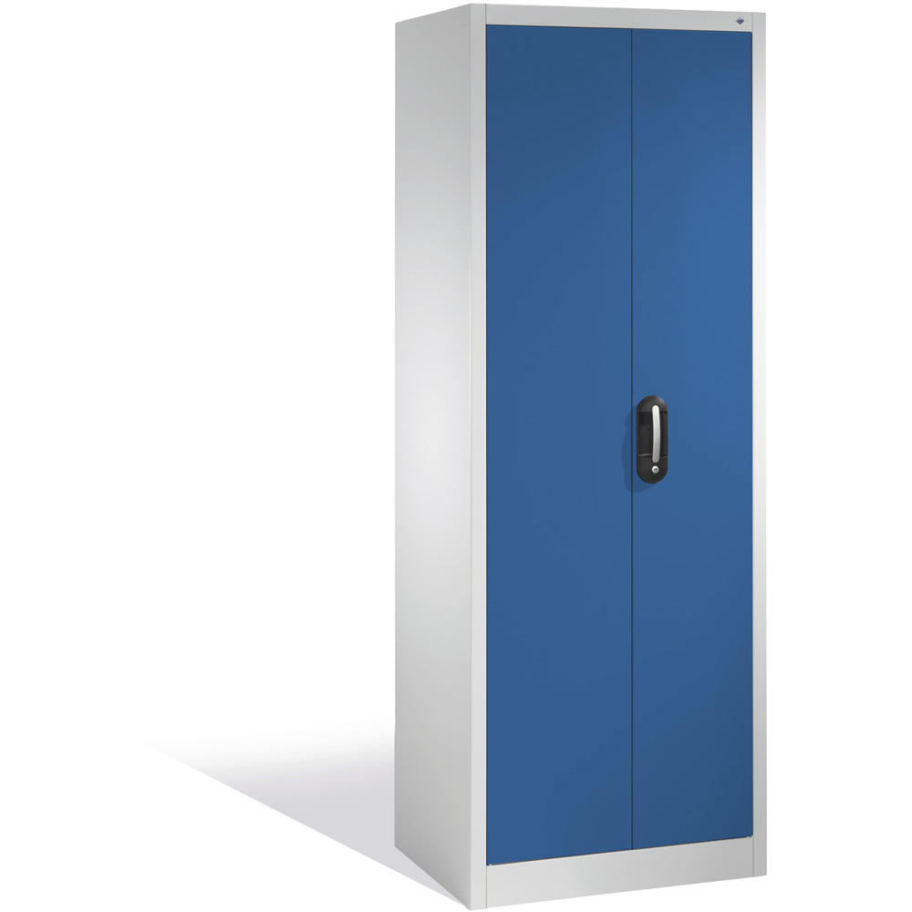 Kantoorkast met draaideuren, staal ERGO LOCK 4 | gentiaanblauw RAL 5010 | 700 | 500