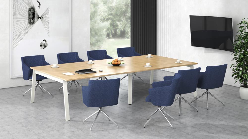 Conferentietafel met A-poot | wit | 1800 | 1610 | Aanbouwtafel | wit