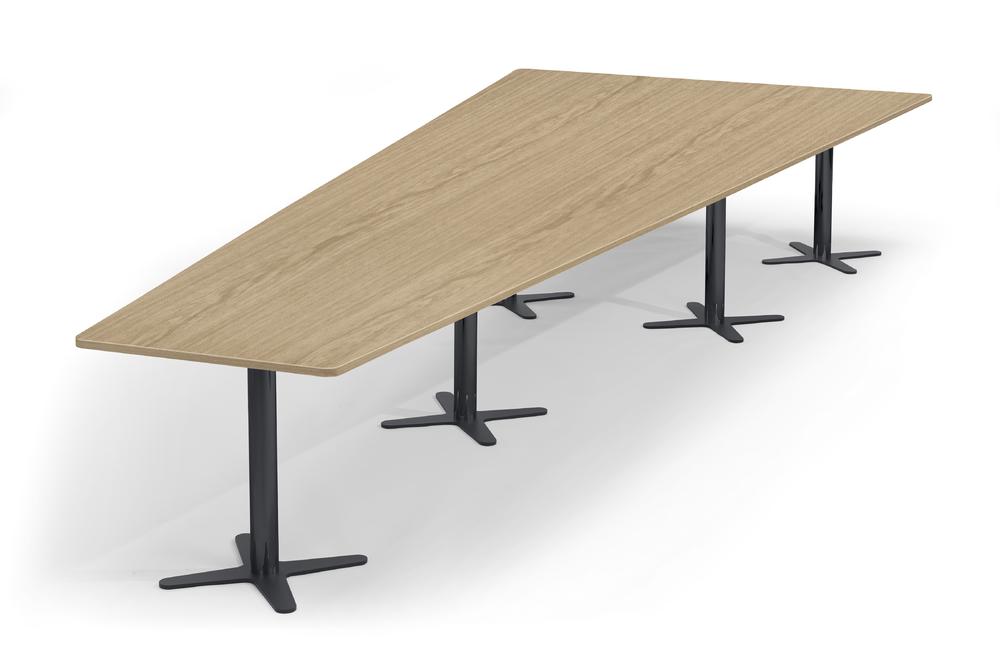 Conferentietafel DUBLIN | licht eik | 5000 | antracietgrijs RAL 7016