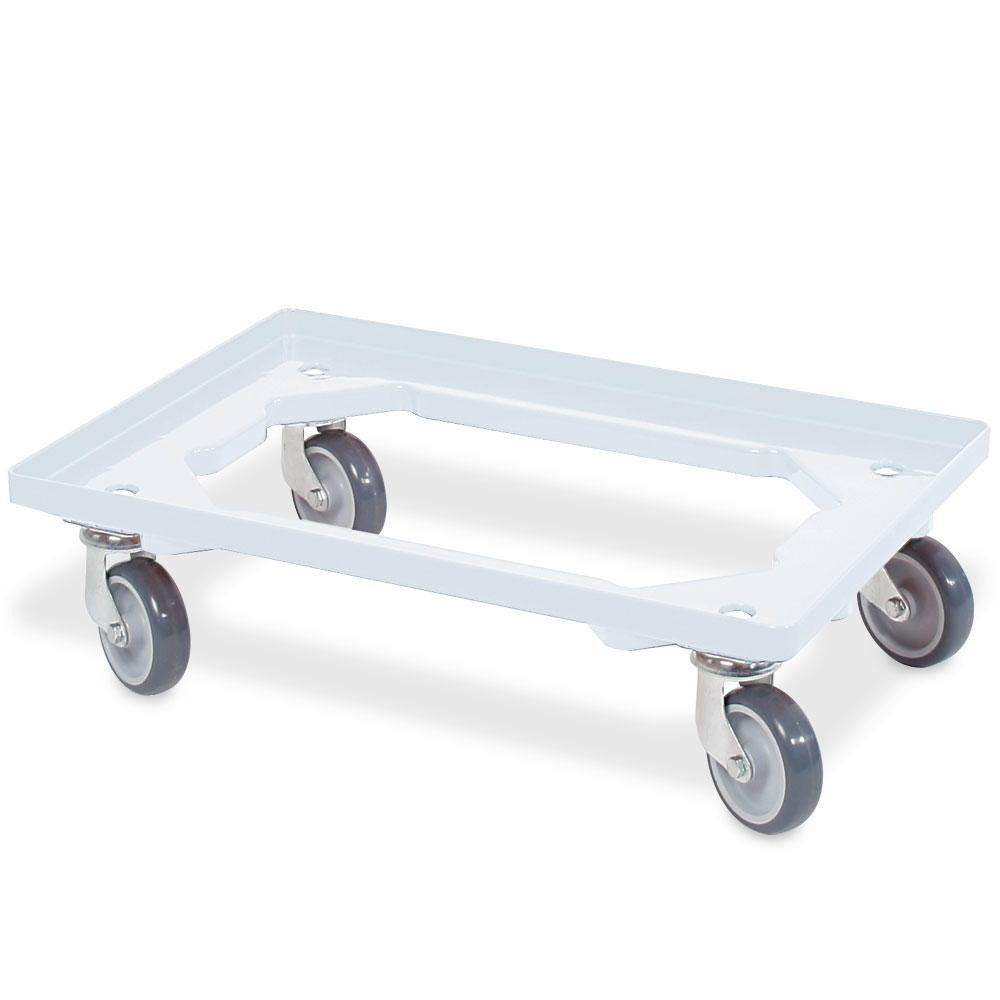 Transportrollers voor Euro stapelbak 600x400 | wit