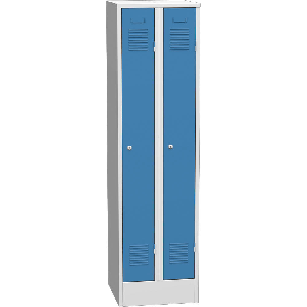 Metalen garderobekast Delta PROTECT | lichtblauw RAL 5012 | 200 | haak- en oogslot
