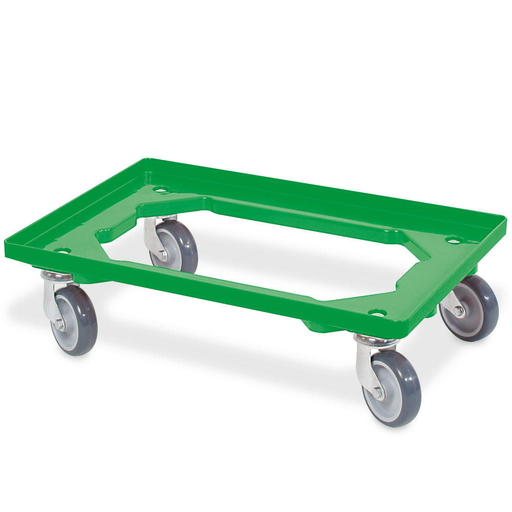 Transportrollers voor Euro stapelbak 600x400 | groen