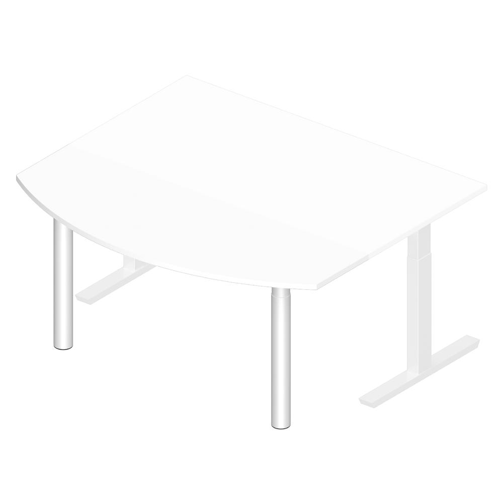 Aanbouwblad afgerond PROFI MODUL | wit | aluzilver RAL 9006