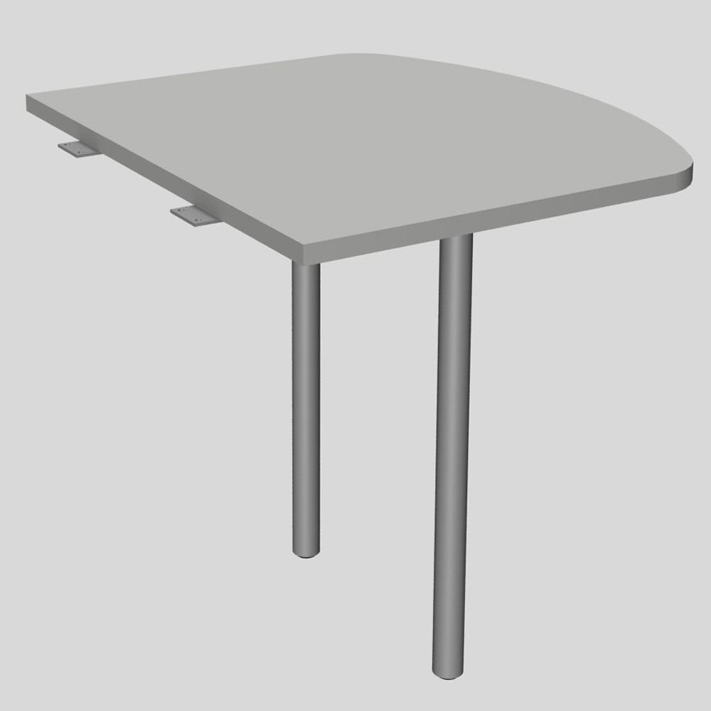 Aanbouwtafel MODUL | lichtgrijs | 800 | aanbouwblad incl. 2 steunpoten