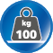 Belastbaar tot 100 kg Belastbaar tot 100 kg