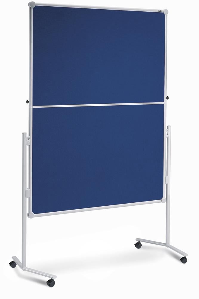 Presentatiebord PROFESSIONELL incl. set toebehoren | textiel blauw - tweezijdig | klapbaar