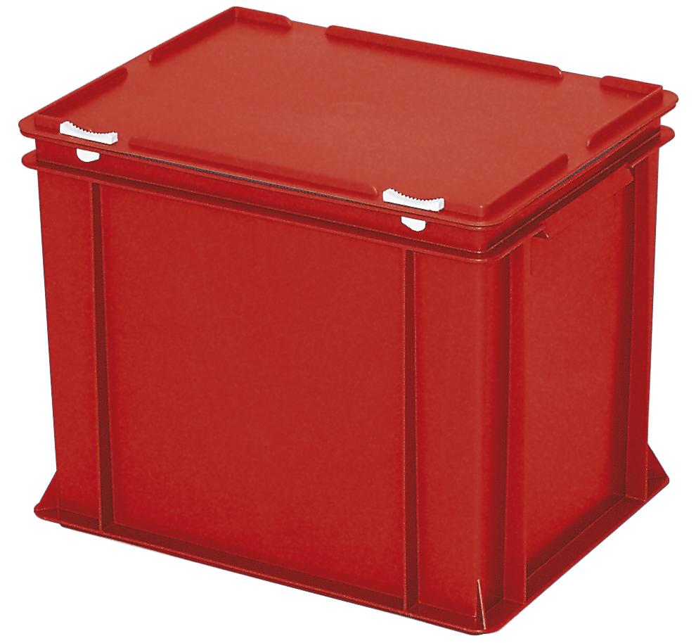 Eurobak met deksel | rood | B 300 x H 330 x L 400 mm | 31,00