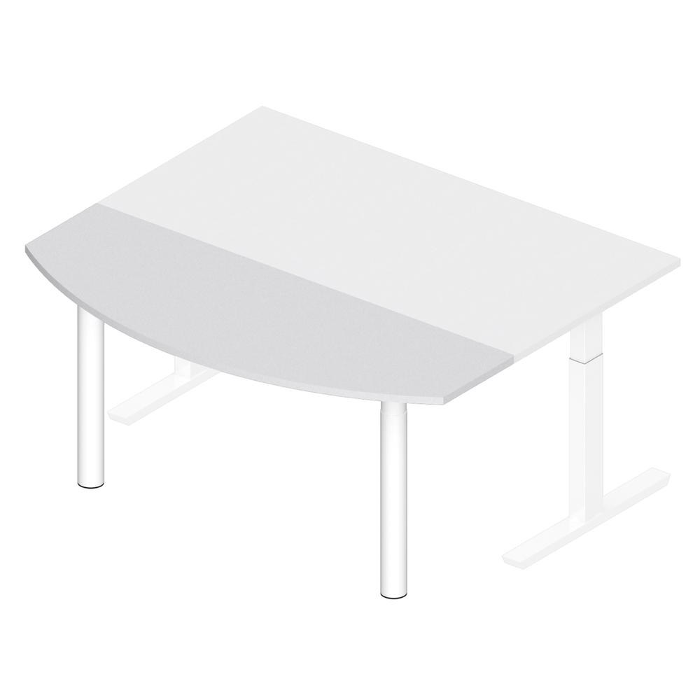 Aanbouwblad afgerond PROFI MODUL | lichtgrijs | wit RAL 9016