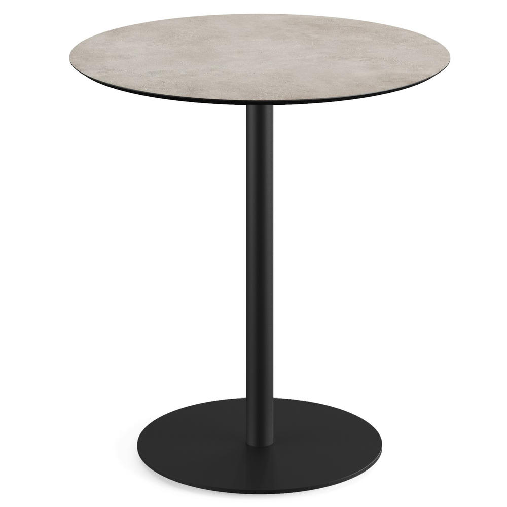 Cafetariatafel IBIZA PRO | grijs | zwart | rond