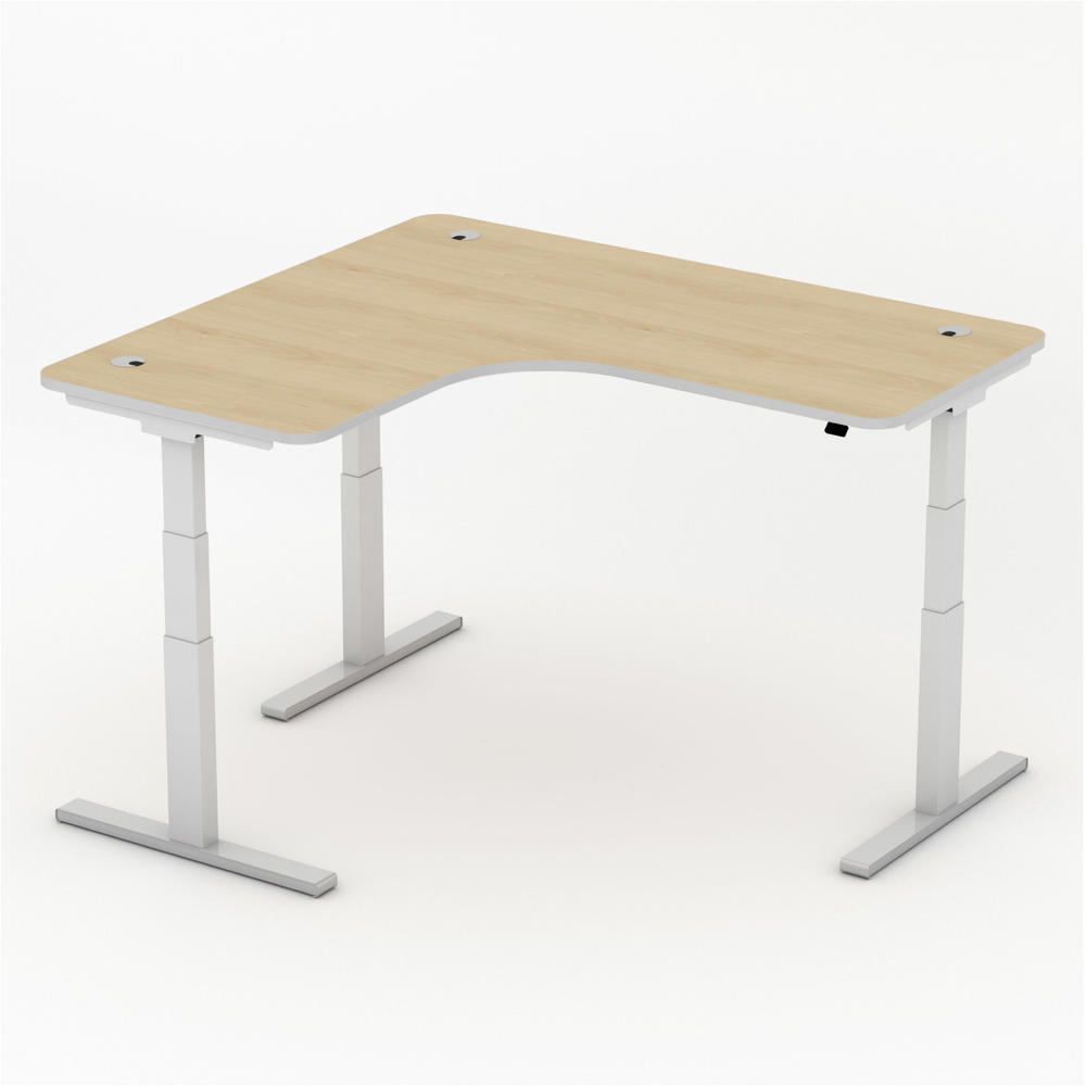 Hoogteverstelbare hoekbureau iMODUL | beukdecor | 1800 | hoekbureau linkszijdig
