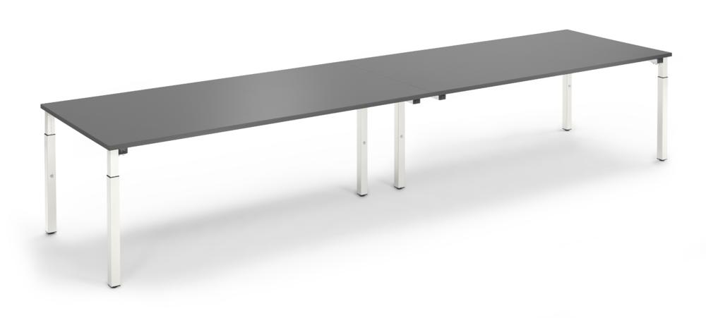 Konferenztisch System MODUL | antraciet | 4000 | 1000 | wit RAL 9016