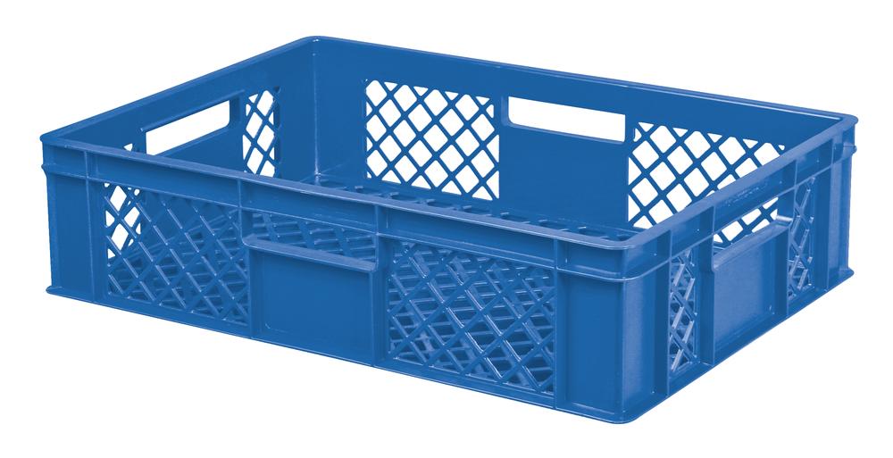 Stapelbare bak | blauw | 150 | 400 | 600 | geperforeerde wanden