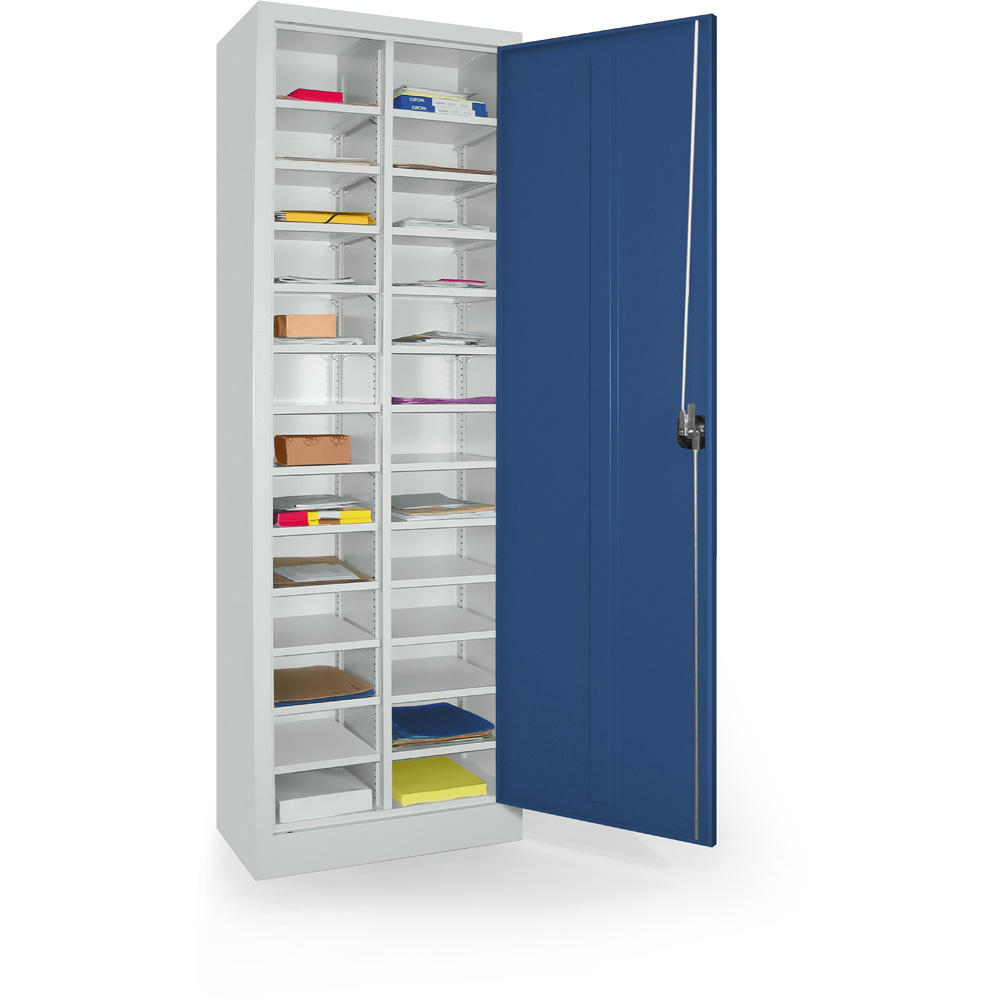 Opbergkast met 26 vakken | gentiaanblauw RAL 5010 | 640