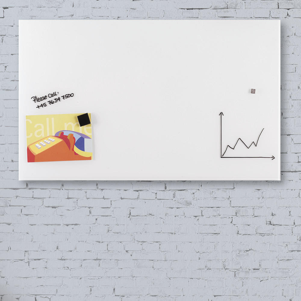 Whiteboard in glas, beschrijfbaar en magnetisch | 1000 | 650