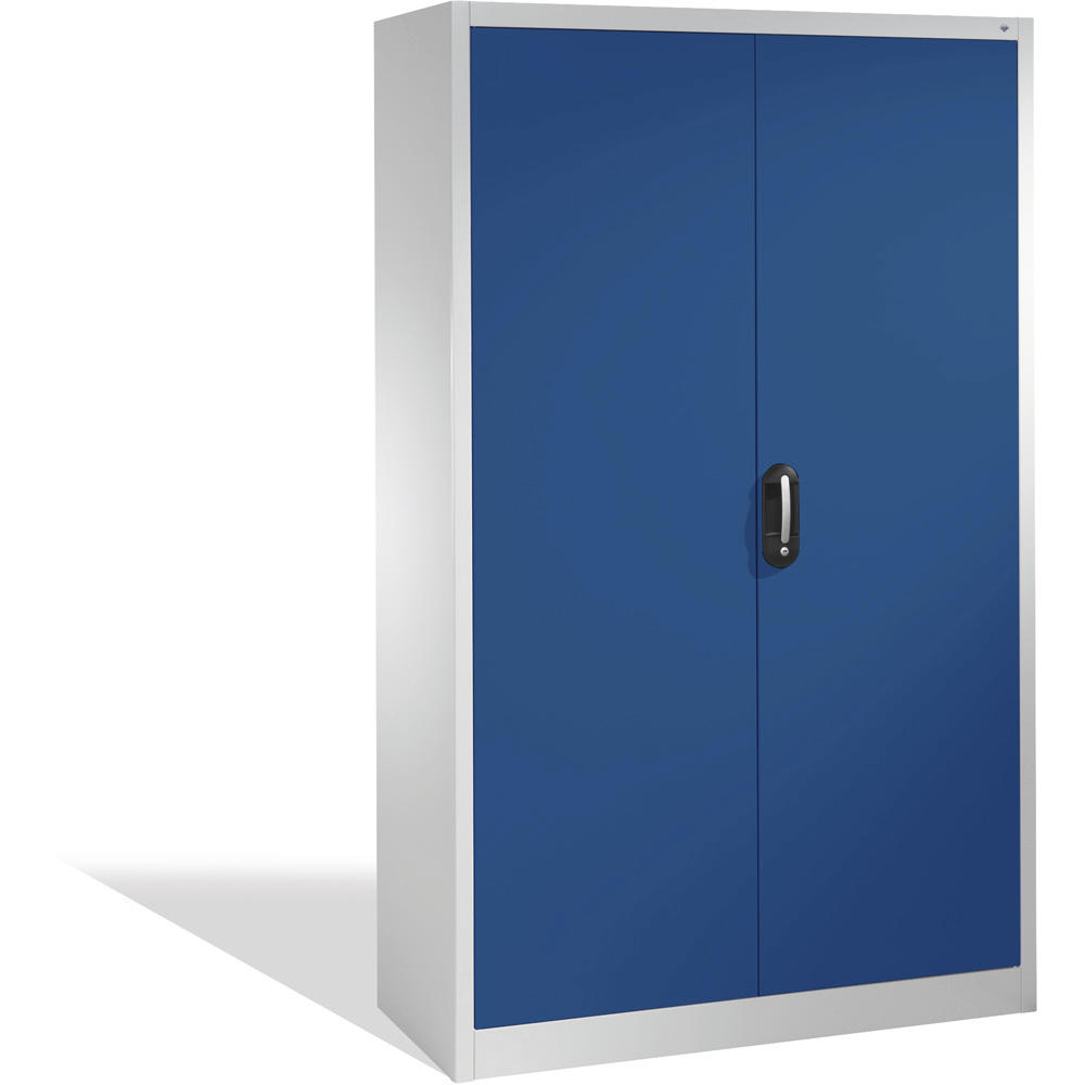 Kantoorkast met draaideuren, staal ERGO LOCK 4 | gentiaanblauw RAL 5010 | 1200 | 400