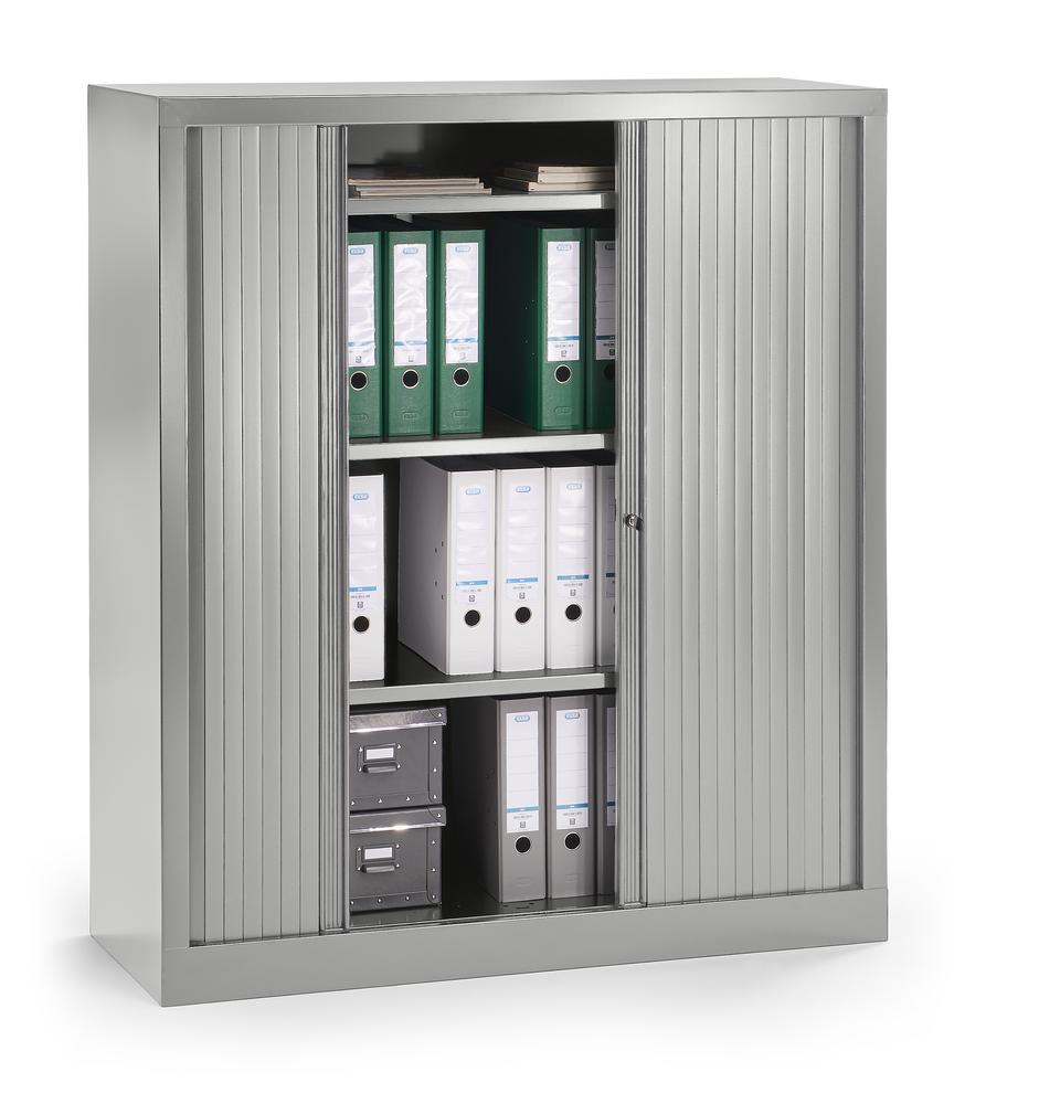 Roldeurkast | aluzilver RAL 9006 | 1000 | 1360 mm (3,5 OH) | 2-punts vergrendeling