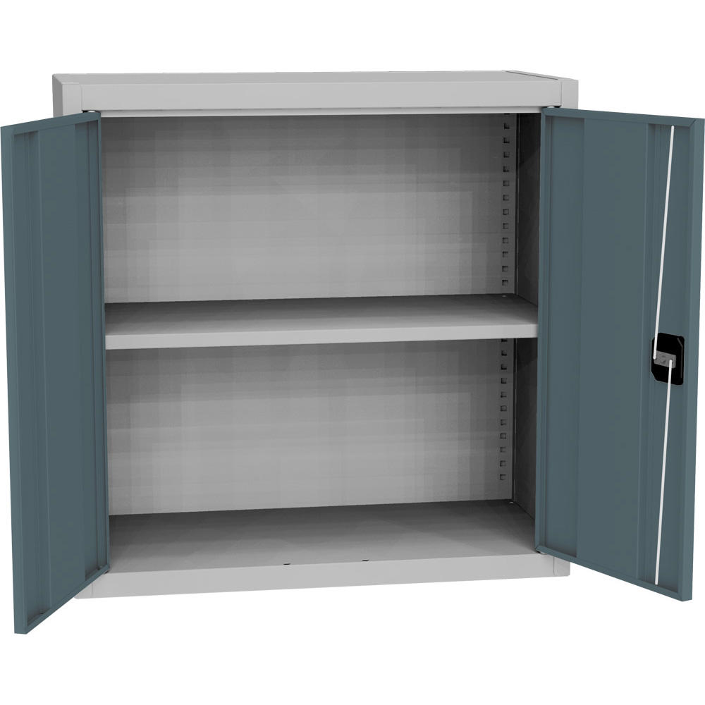 Materiaalkast SERIE T 110 (opzetkast) | blauwgrijs RAL 7031 | 800