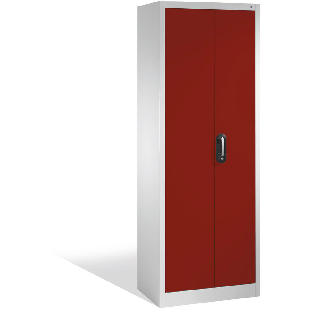 Kantoorkast met draaideuren, staal ERGO LOCK 4 | robijnrood RAL 3003 | 800 | 400