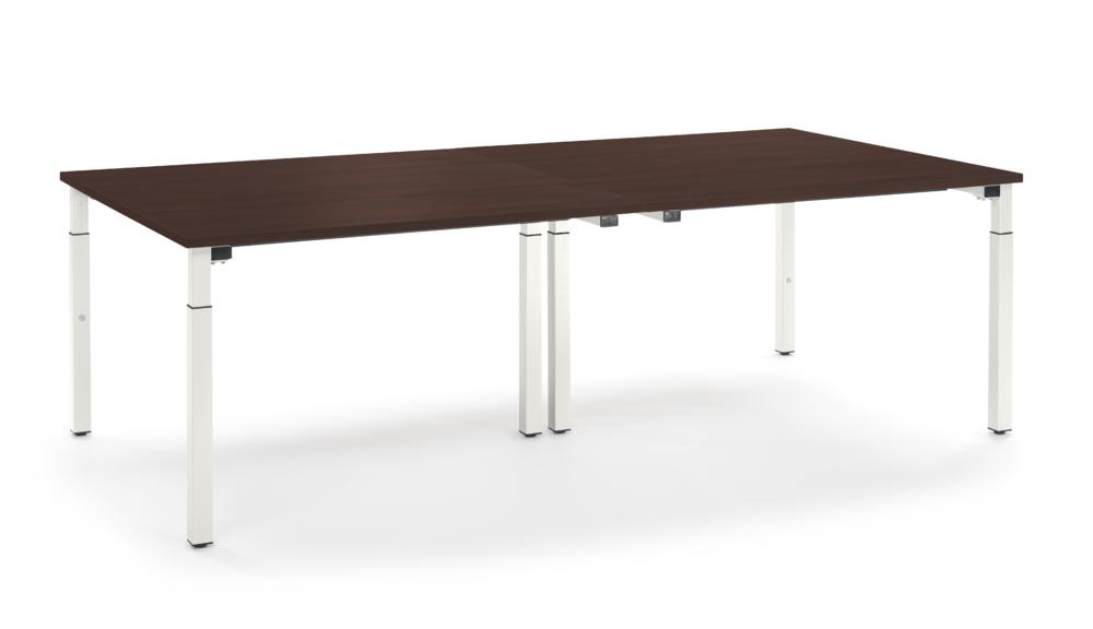Konferenztisch System MODUL | nootdecor donker | 3200 | 1600 | wit RAL 9016