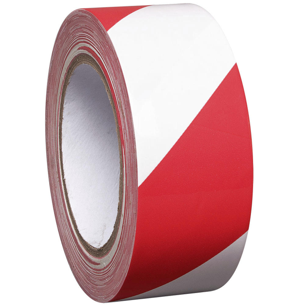 Zelfklevende vloermarkeringstape PROLine | rood/wit | 75