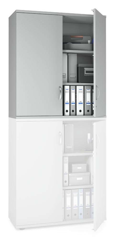 Opzetdraaideurkast PROFI MODUL | lichtgrijs | 1000 | 1110 mm (3 OH)