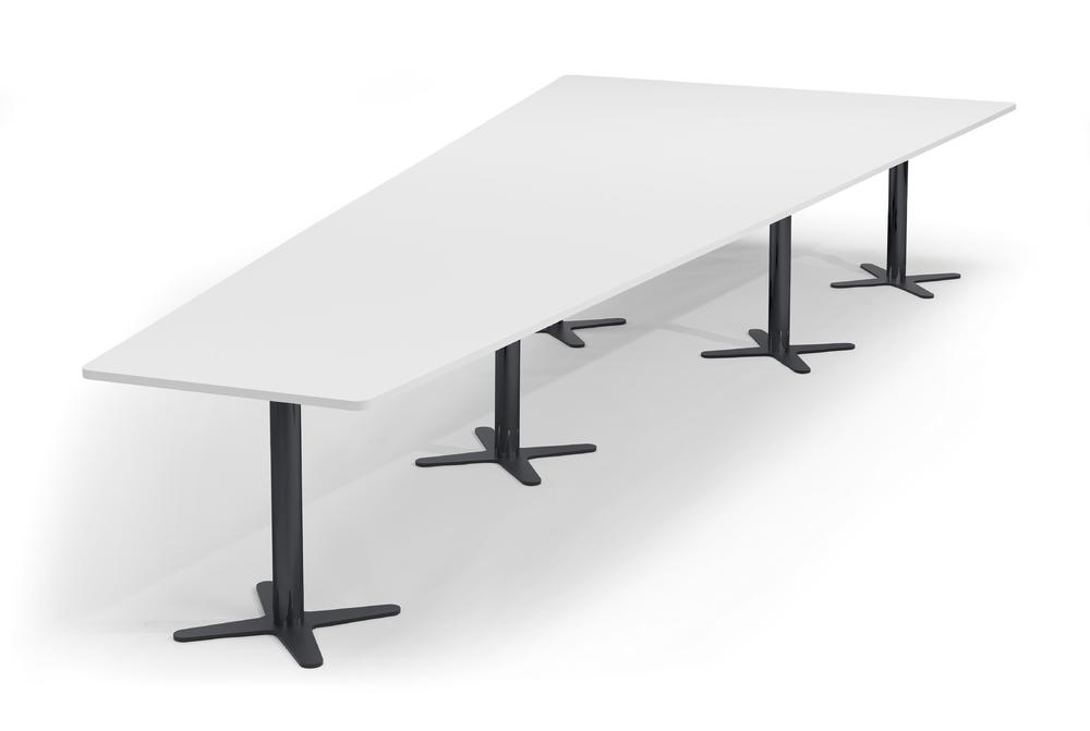 Conferentietafel DUBLIN | wit | 5000 | antracietgrijs RAL 7016