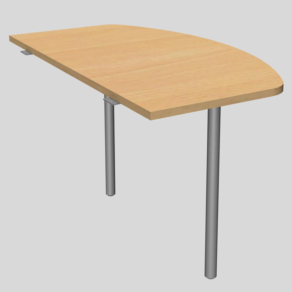 Aanbouwtafel MODUL | beukdecor | 1200 | aanbouwblad incl. 2 steunpoten