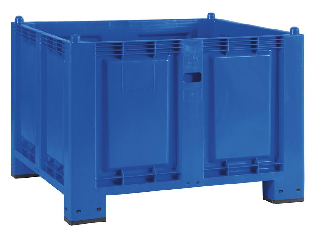 Transportbak, groot | blauw | 4 voeten, bodem en wanden gesloten