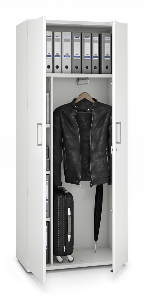 Garderobekasten MULTI MODUL-PRO | wit | 800 | 1890 mm (5 OH)