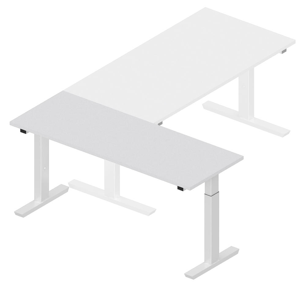 Aanbouwbladen 1600 PROFI MODUL | lichtgrijs | aluzilver RAL 9006
