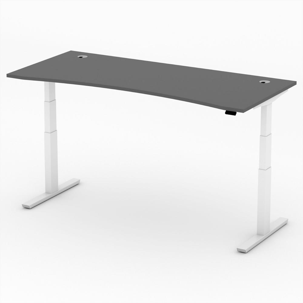 Zit-/stabureautafel cockpit PROFI MODUL | antraciet | 2000 | wit