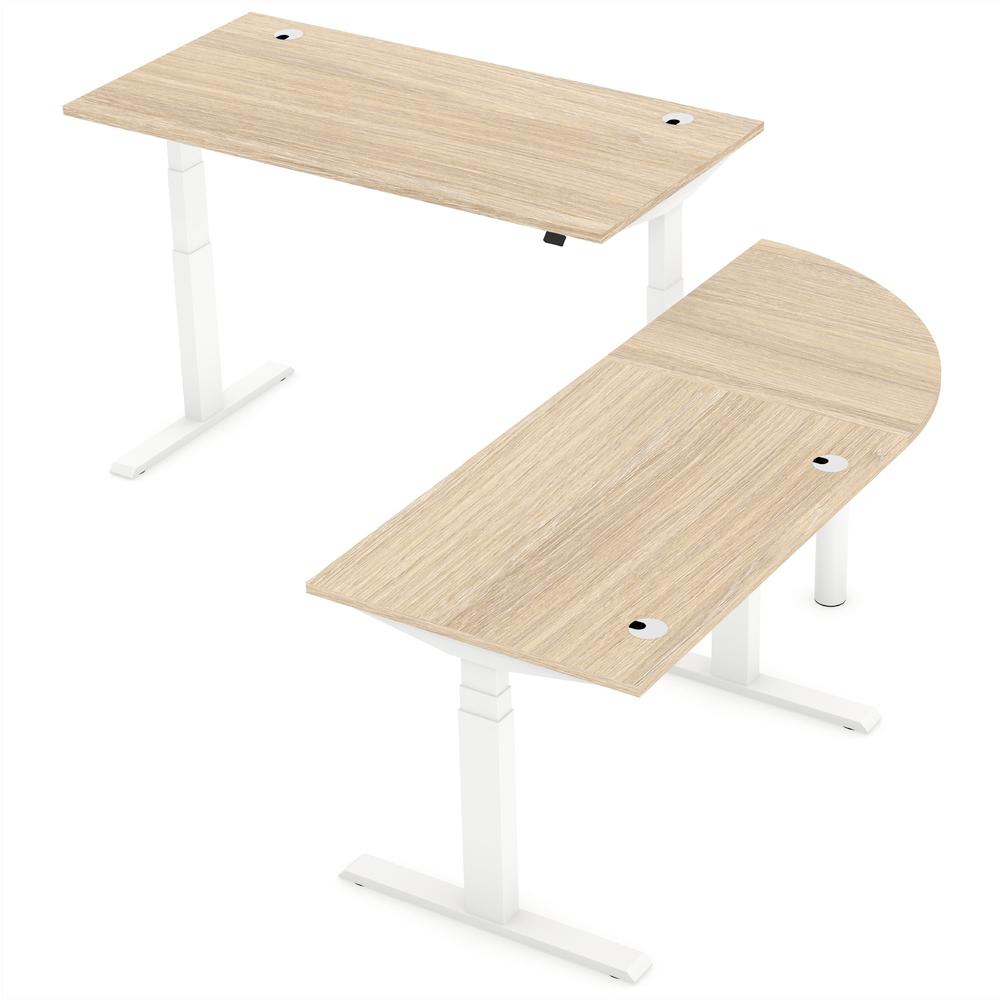 Verbindingsblad 1/4 cirkel SST | licht eik | wit | 90° hoek 1/4 circel