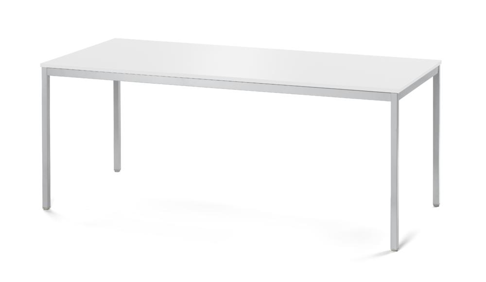 Konferenztisch MULTI MODUL | wit | 1600 | 800 | aluzilver RAL 9006 | rechthoek