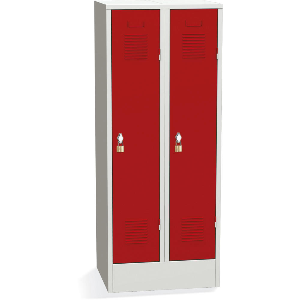 Garderobekasten voor basisscholen, | vuurrood RAL 3000 | cilinderslot