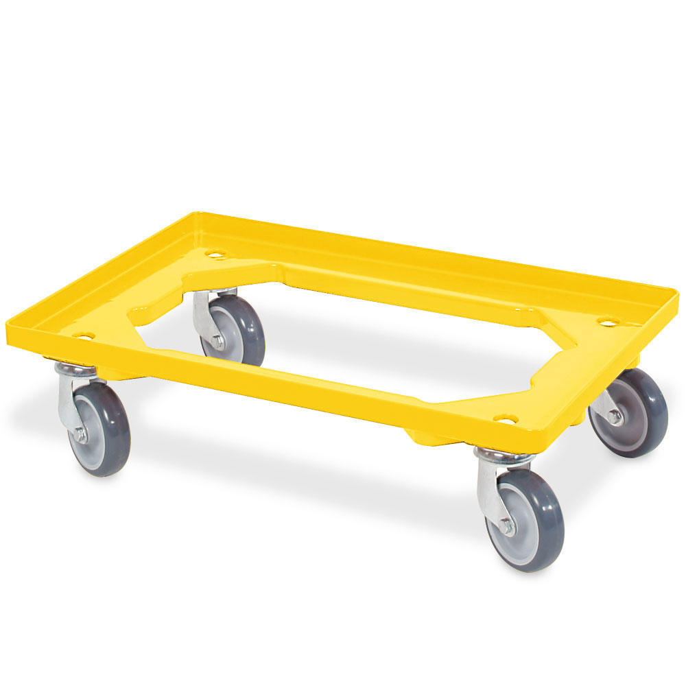 Transportrollers voor Euro stapelbak 600x400 | geel