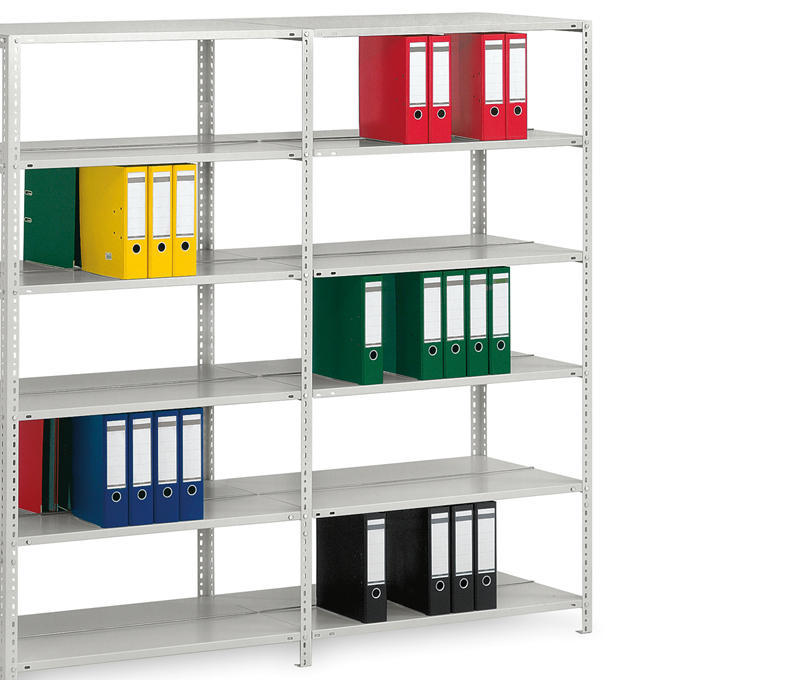 Schroefrek STB 2000 | lichtgrijs RAL 7035 | 1850 | 1000 | Dossierrek met topblad