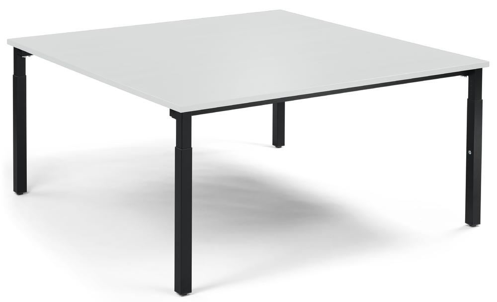 Conferentietafel-Systeem MODUL | lichtgrijs | 1600 | 1600 | zwart RAL 9005
