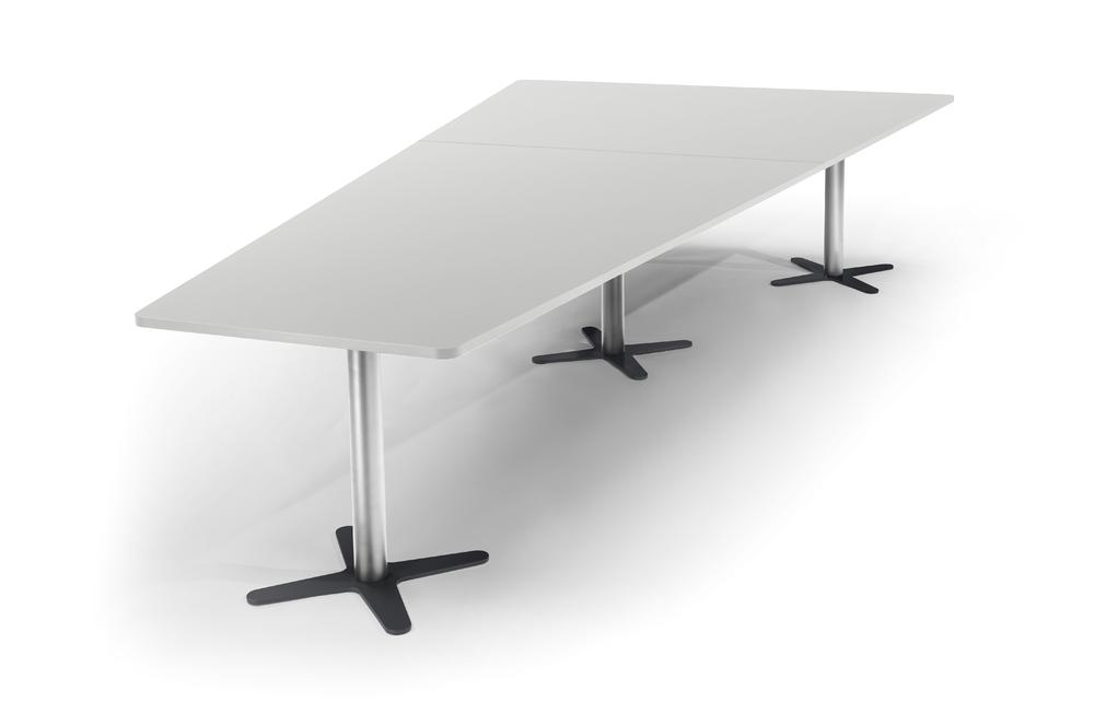 Conferentietafel DUBLIN | lichtgrijs | 3800 | verchroomd