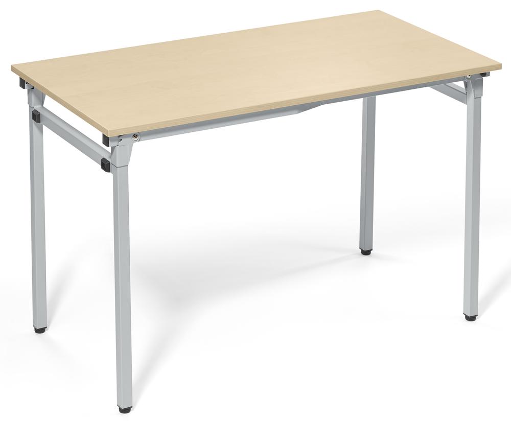 Klaptafel met 4 poten | esdoorndecor | 1200 | 600 | aluzilver RAL 9006