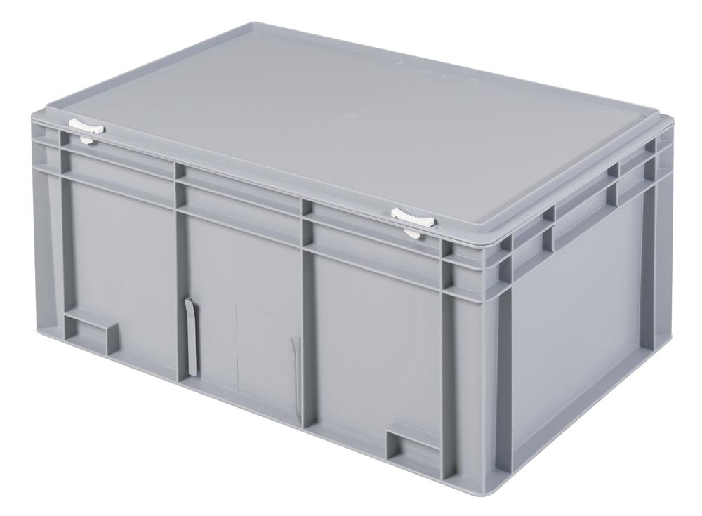 Eurobak met deksel | grijs | B 400 x H 295 x L 600 mm | 54,00