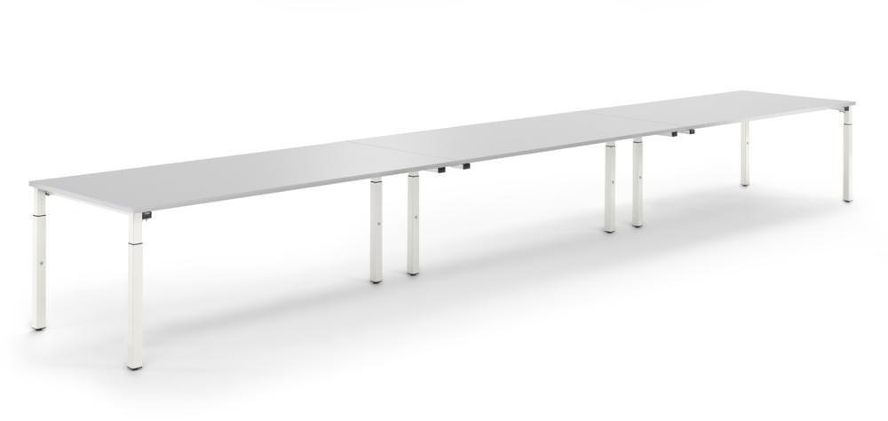 Konferenztisch System MODUL | lichtgrijs | 4800 | 1600 | wit RAL 9016