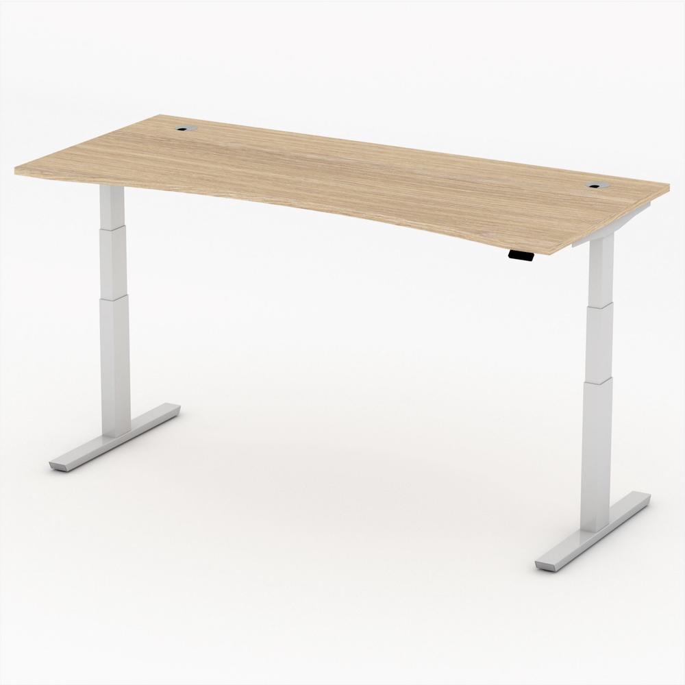 Zit-/stabureautafel cockpit PROFI MODUL | licht eik | 2000 | aluzilver