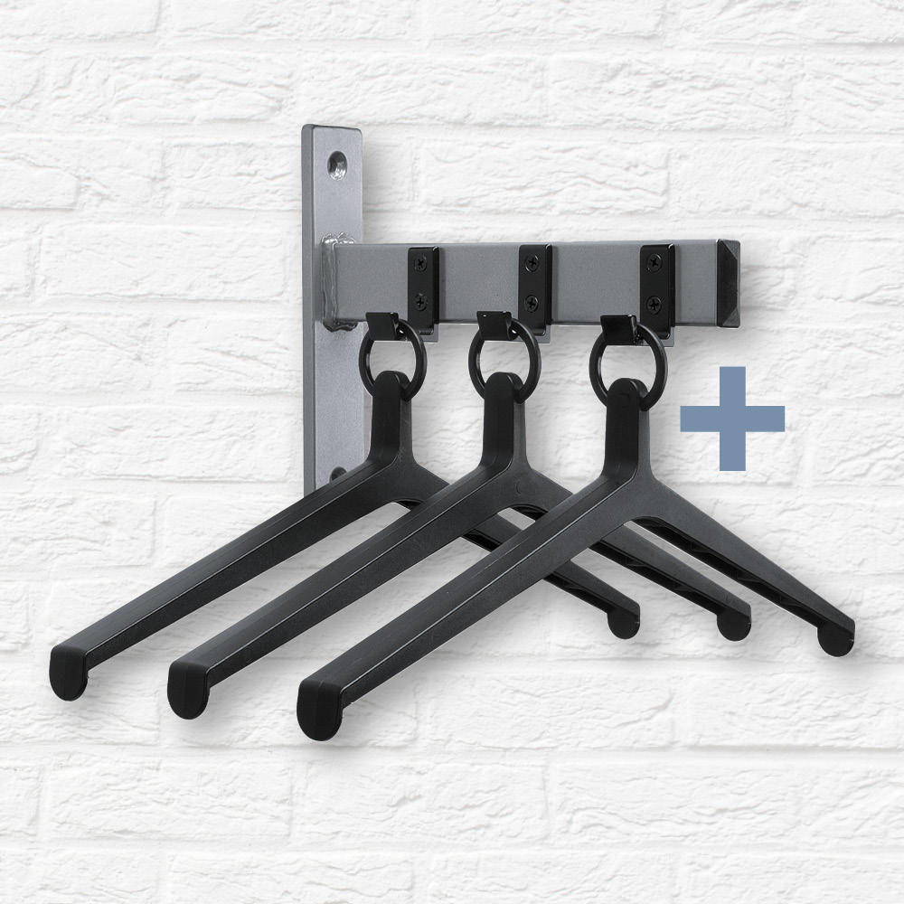 Wandgarderobe incl. 3 kleerhangers | Wandgarderobe incl. kledinghangers | 3