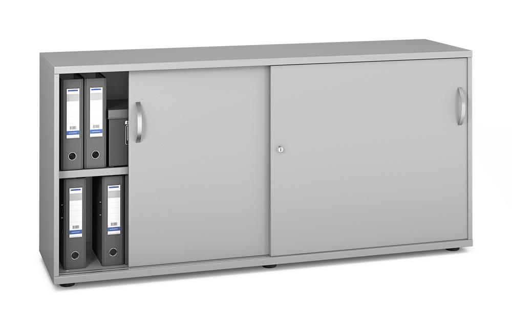 Schuifdeurkast MULTI MODUL-PRO | lichtgrijs | 1600 | 780 mm (2 OH)