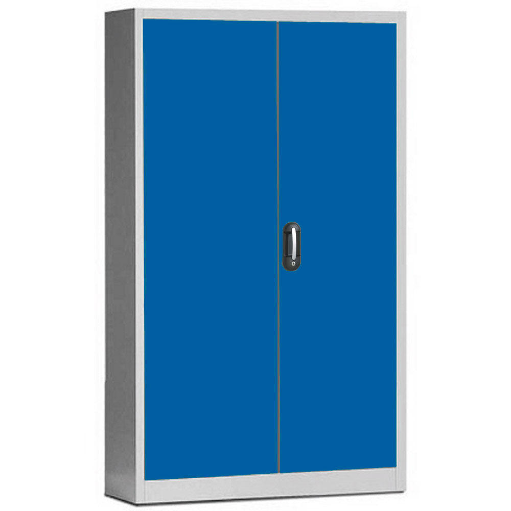 Kantoorkast met draaideuren, staal ERGO LOCK 4 | gentiaanblauw RAL 5010 | 1200 | 500
