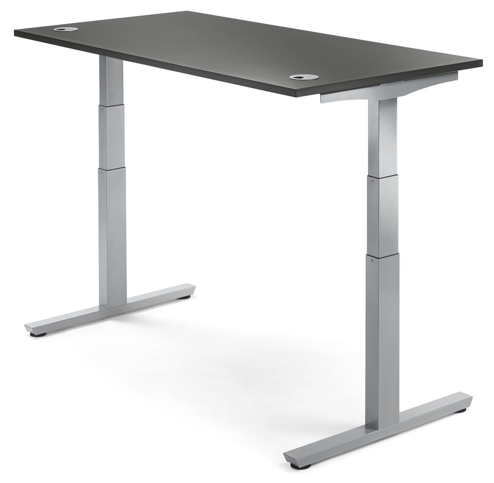 Hoogteverstelbare bureau COMFORT II PROFI MODUL | antraciet | 2000 | aluzilver